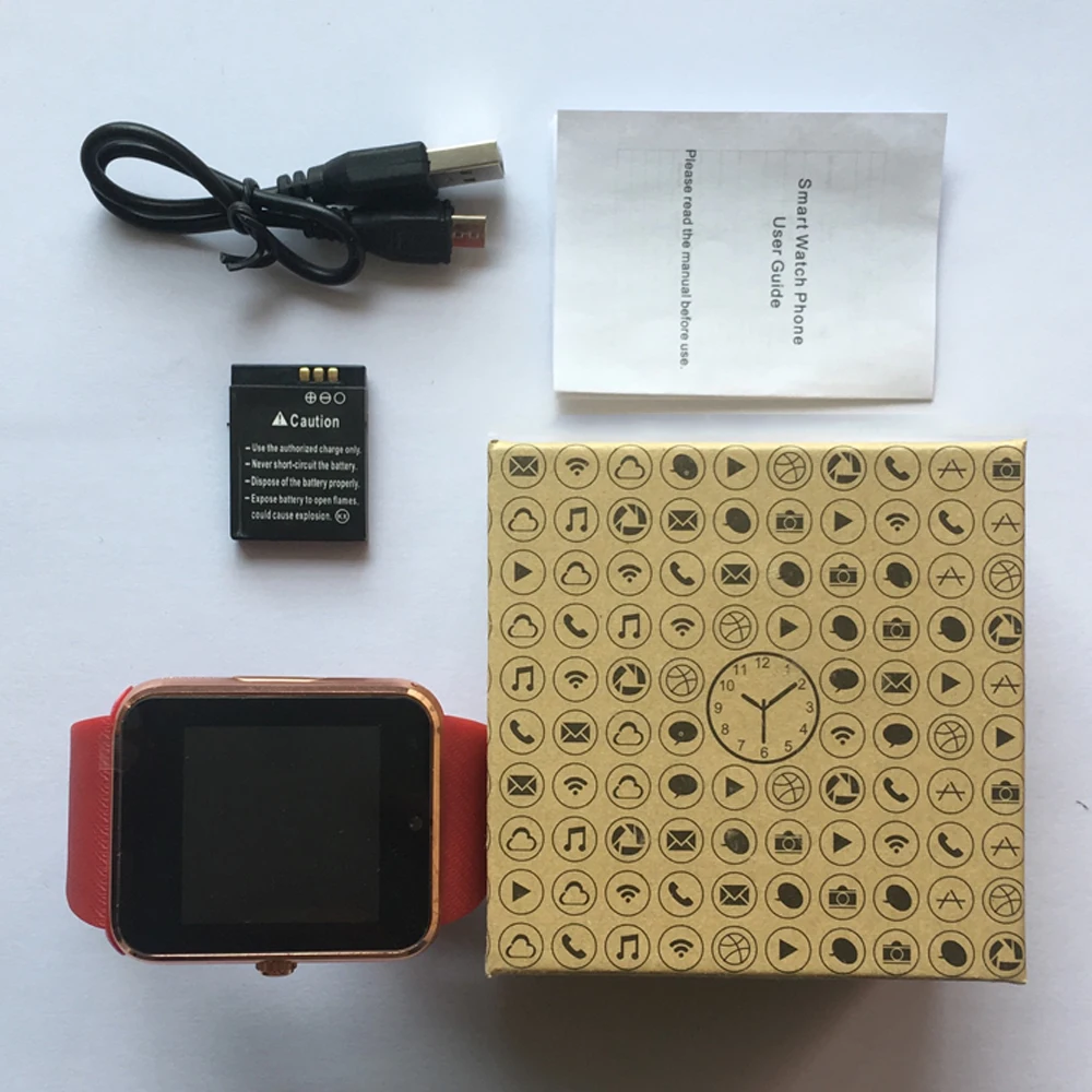 

100PCS Best Smart Watch GT08 Smartwatch With SIM Card Slot TF Bluetooth Touch
