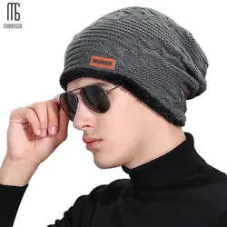 Зимние Модные уличная шляпа homme утепленная одежда шляпа для общий для мужчин и женщин вязать твист Марк удобные повседневное шапки
