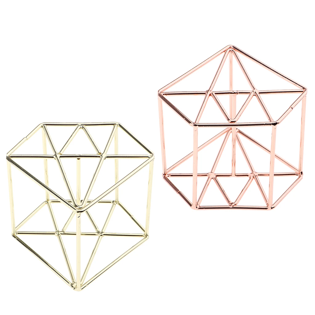 2Pcs Rose Gold/Golden Diamond Shape Makeup Beauty Sponge Blender Holder Egg Powder Puff Drying Stand Display Rack