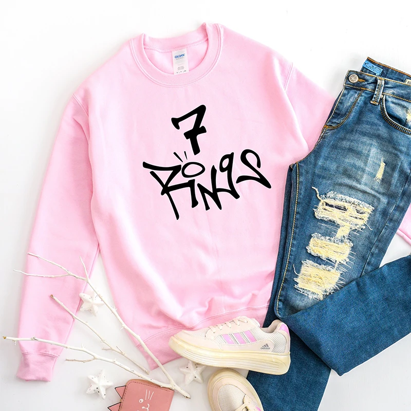 

Ariana Grande 7 Rings Sweatshirt Women Seven Rings Thank U Next Hoodie Crewneck Pullover Tops Woman Clothes Drop Shipping