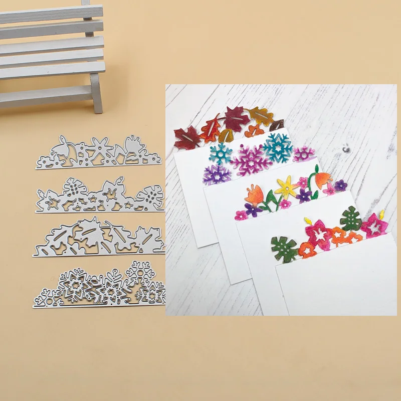 

Four Seasons flower Metal Cutting Dies Stencils for DIY Scrapbook Photo Album Paper Card Decorative Craft Embossing Die New 2019