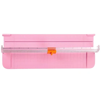 

2Sets JIELISI 9090 Mini Small Slide Cutter Cut Paper Cutter Cutter Color:Pink