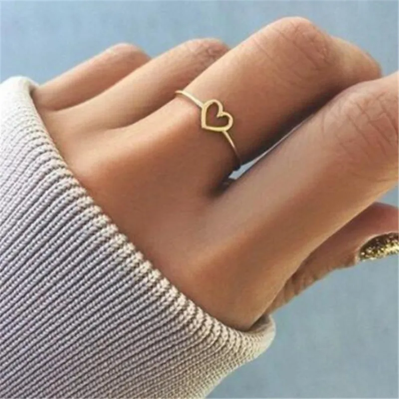 

Olaru Fashion Brand Gold Sliver Color Heart Engagement Ring For Woman Wedding Rings Set Brincos Jewelry New Female Dropshipping