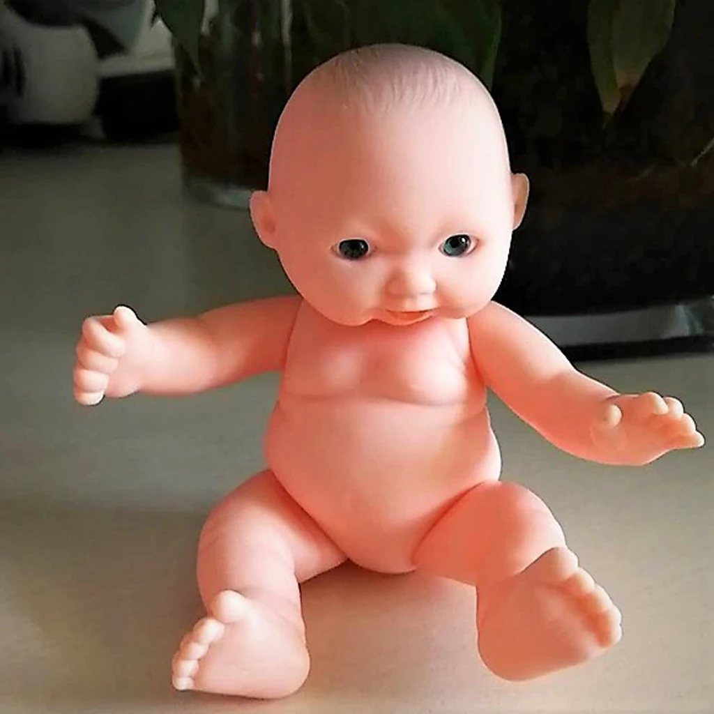 11cm Realistic Vinyl Baby Doll Lifelike Newborn Girl Doll Simulation Soft Child Baby Doll Toys Simulation Dolls 