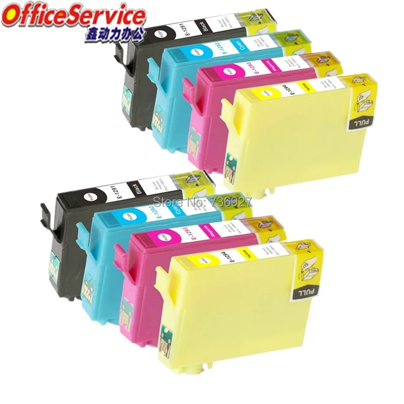 8x T1291 Совместимый картридж для Epson чернилами Стилусы sx535wd sx620fw bx925fw офисные bx625fwd