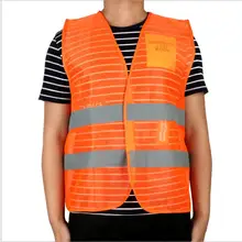 Светоотражающий жилет рабочая одежда обеспечивает высокую видимость День Ночь для бега Велоспорт жилет для предупреждение безопасности