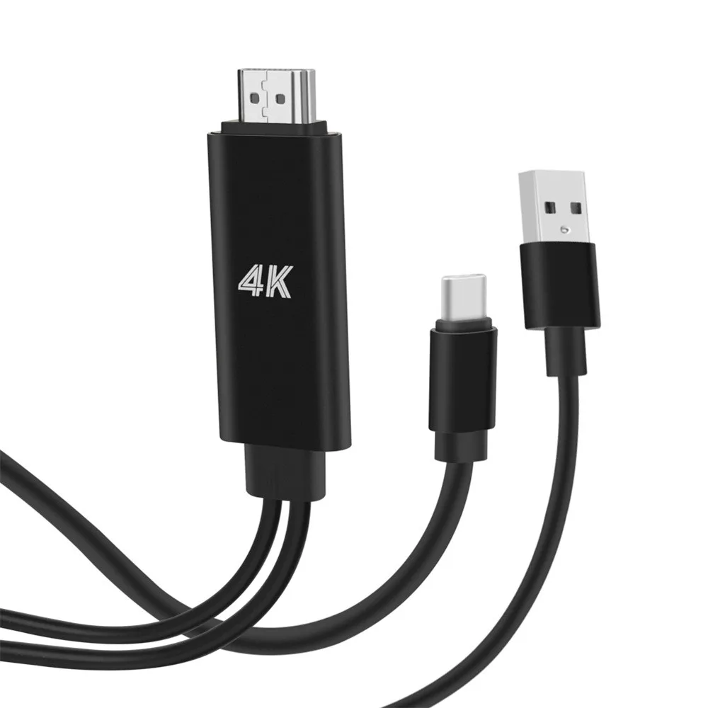 USB C Type к HDMI 4K кабель HDTV TV Расширенный преобразователь цифровой AV для Macbook Samsung S8 Galaxy
