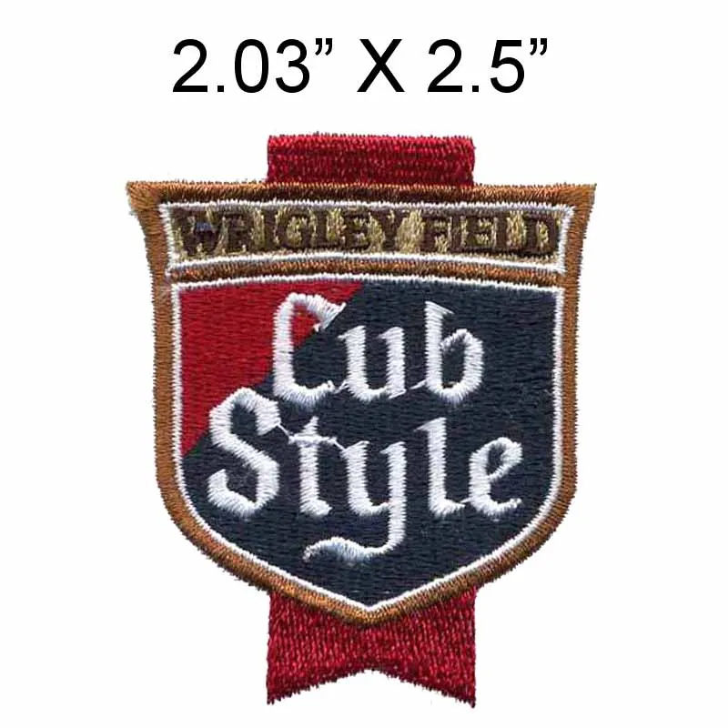 

CHICAGO WRIGLEY FIELD 2.03"wide embroidery patch for Go Cubbies/Chokers/cub style