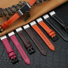 Классический Кожаный браслет с металлическими разъемами для Fitbit Charge 2 Jul25 профессиональная заводская цена Прямая