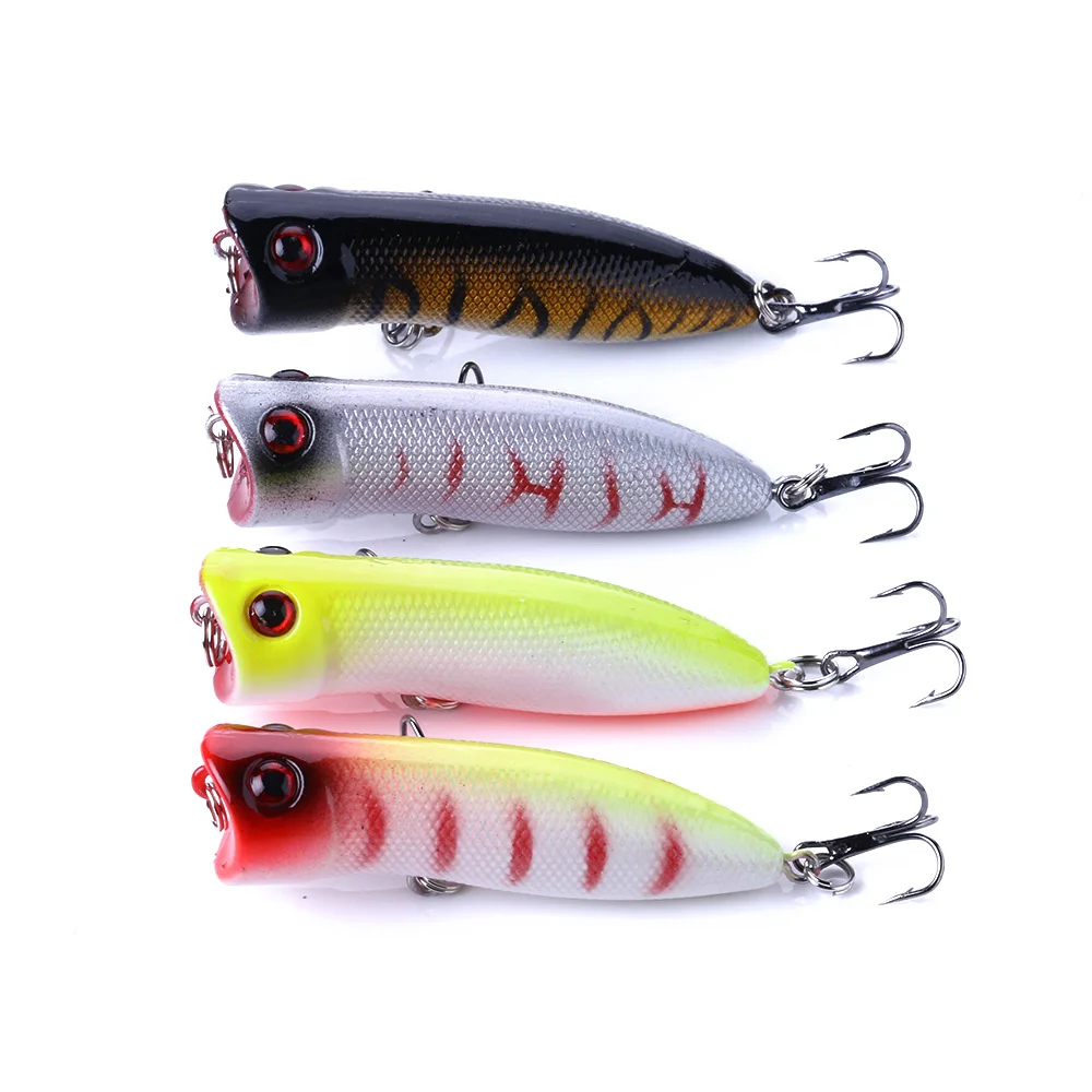 Frog Topwater Soft Fishing Lure Crankbait Hooks Bass Bait Tackle New