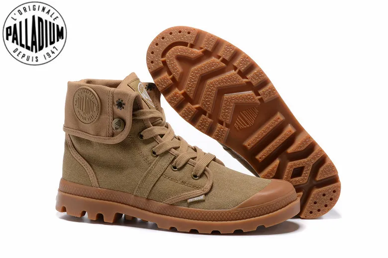 PALLADIUM Pallabrouse Yellow Turn help Men Military Ankle Boots Canvas Casual Shoes Men Casual Shoes Eur Size 39-45
