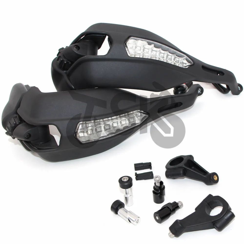 For DUCATI 796 Hypermotard 1100S 2009-10 Handlebar Protector with Turn Signal Light Lamp and Mirror - Цвет: Black