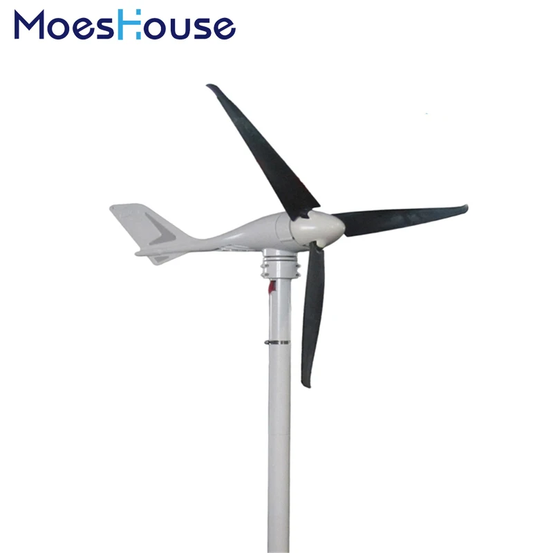

S-700 Windmill 3 CFRP Blades Marine Type Wind Turbine Motor Generator With External Type Wind-Solar Hybrid Controller