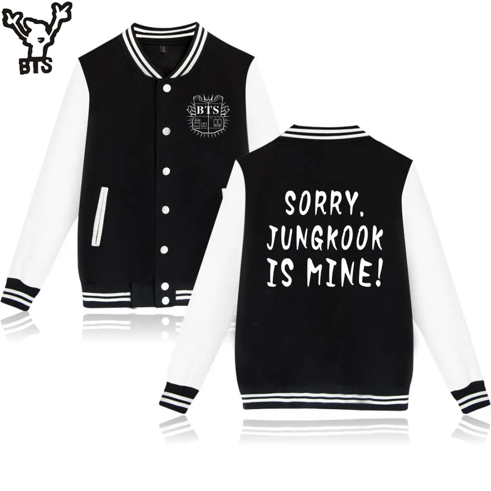 Jackets Menwomen Bangtan Boys Popular Idol JUNG KOOK Winter Jacket Menwomen Casual Fashion Fans 4 Colors Baseball Jacket