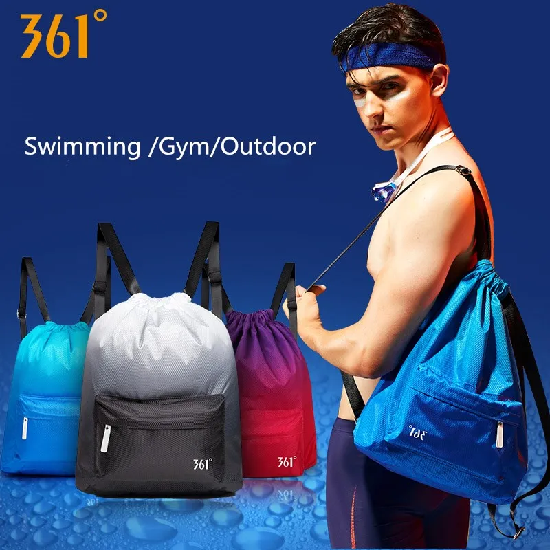 361 Sports Gym Bag Swimming Backpack Waterproof Drawstring Dry Wet Bag Pool Beach Fitness Bag for Men Women Children Back pack