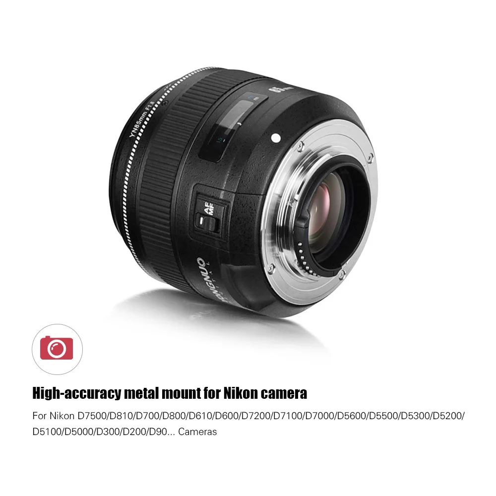 Объективы YONGNUO YN85mm F1.8N для видеокамер среднего телефото Prime объектив Авто/ручной фокус для Nikon D7500/D810/D700/D800/D610