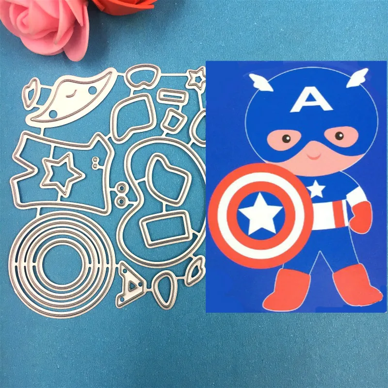 Super Hero Iron Man Paper Die Cut Paper Doll Scrapbook Embellishment