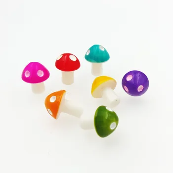 

10pieces mini resin mushroom Fairy Garden Miniatures Mini Gnomes Moss Terrariums Resin Crafts Figurines Decoration