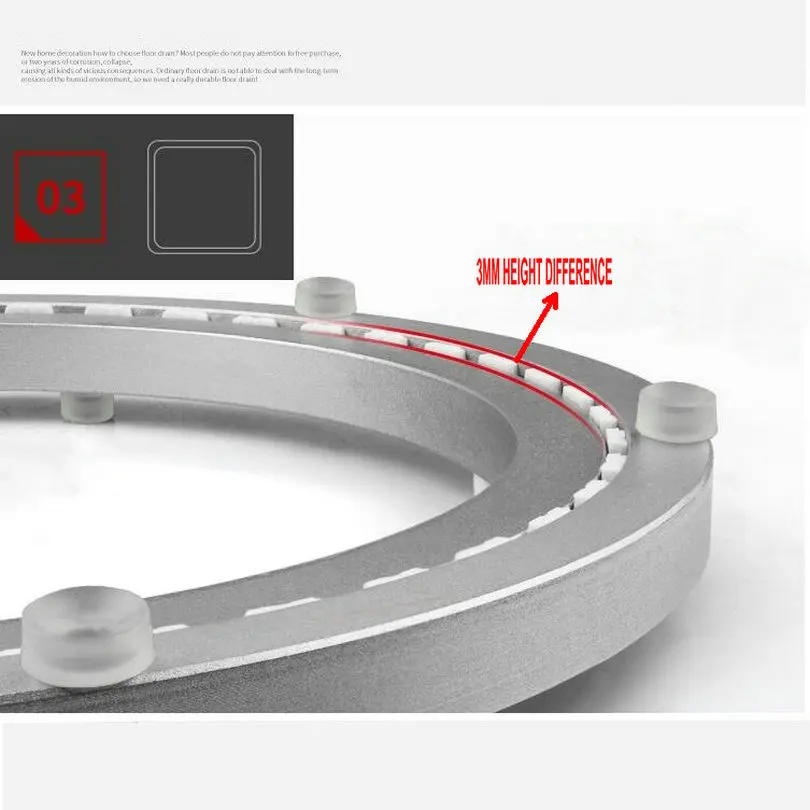 ADVANCED MUTE Aluminium Alloy Lazy Susan Turntable with Upgrade Anti Skid Soft Rubber Tips and Slience Strap_0015