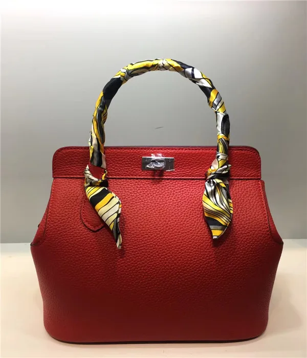 Kafunila, женские дизайнерские брендовые сумки из натуральной кожи с замком и застежкой, роскошные сумки через плечо, сумки-мессенджеры на плечо - Цвет: red