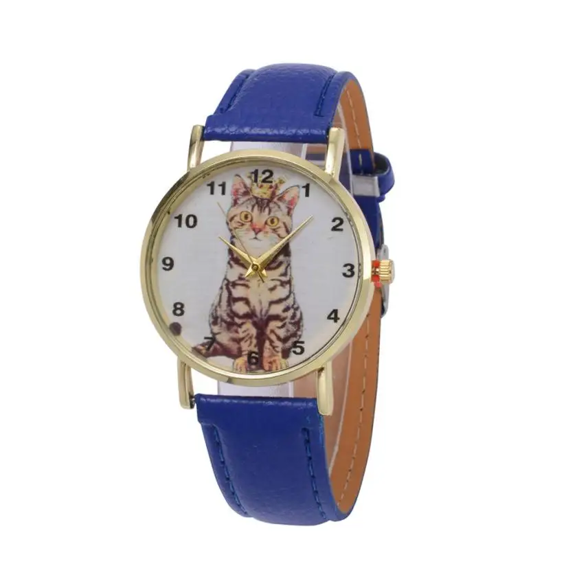 

Stylish Relogio Feminino Reloj Mujer Women Watch Cute Cat Pattern Simple Luxury Design Quartz Analog Round Wrist Watches p50
