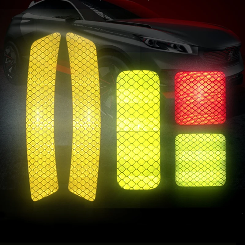 4 шт. обод колеса автомобиля бровей Предупреждение отражающая лента безопасности светильник отражатель универсальные автомобильные аксессуары для Ford Focus 2 3 и так далее