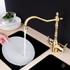 Robinet mitigeur de cuisine en or Rotation | Robinets de cuisine, robinet mélangeur froid et chaud à 360 degrés avec caractéristiques de Purification de l'eau, robinet à grue de cuisine ► Photo 3/6