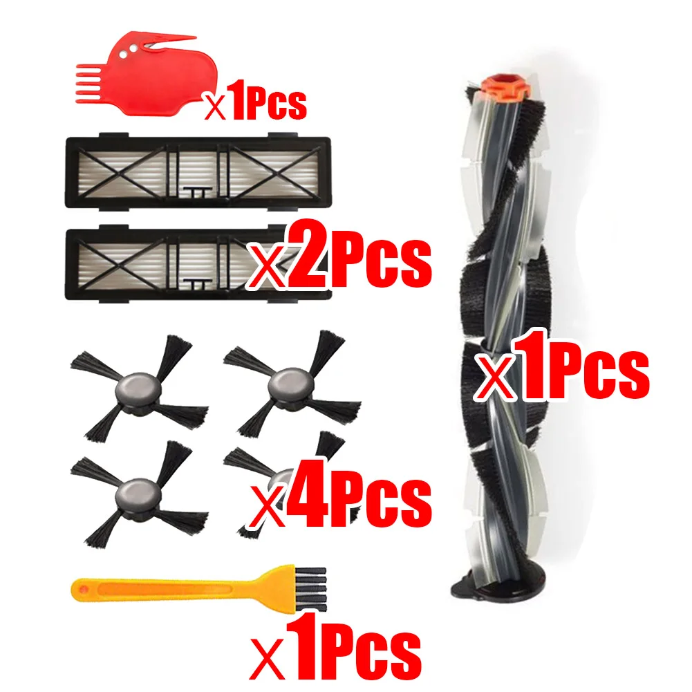 Универсальная комбинированная щетка с лезвием и щетинной щеткой для Neato Botvac D3 D4 D5 D6 D7 подключенные Запчасти для пылесосов - Цвет: 9Pcs
