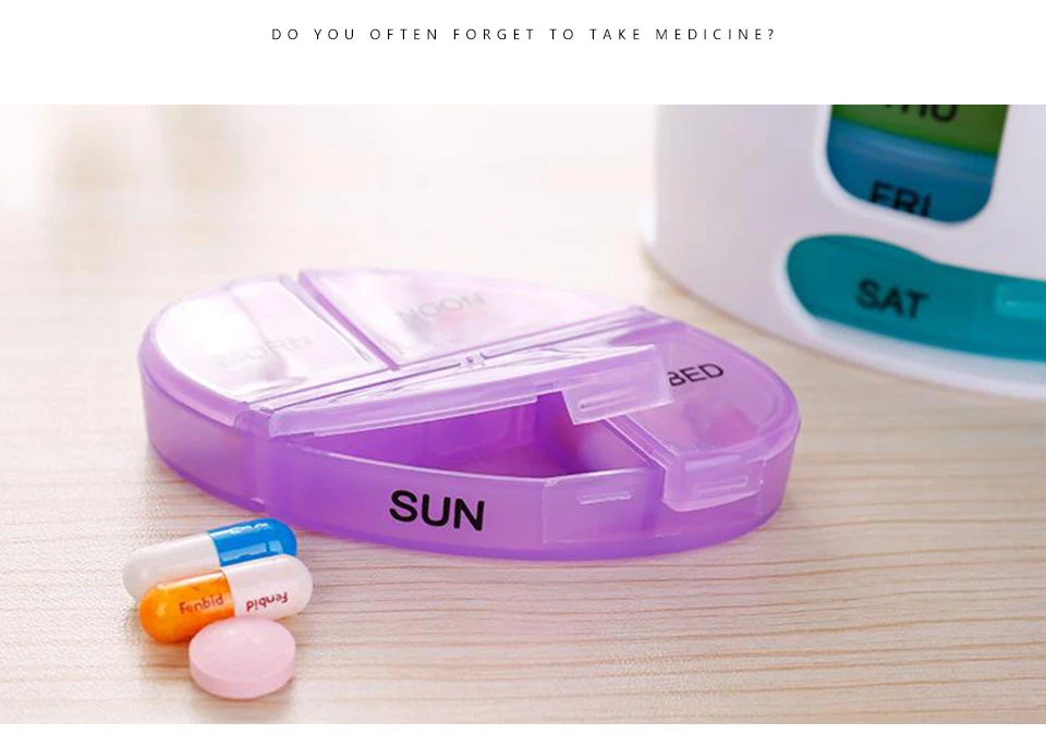 Portable Mini Pill Case Box Capsule Weekly Splitters OrganizerContainer For Tablets Compartment Transparent Plastic Storage Box (4)