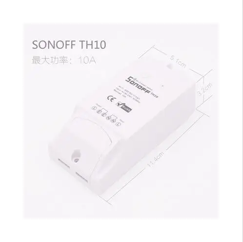 Sonoff TH 10A, 16A умный wifi переключатель контроллер с температурой водонепроницаемый модуль монитора влажности - Комплект: TH10