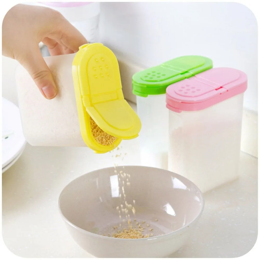 

Fashion Kitchen Transparent Plastic Storage Box Dry Dried Food Storage Seasoning Box Clear Cereal Container