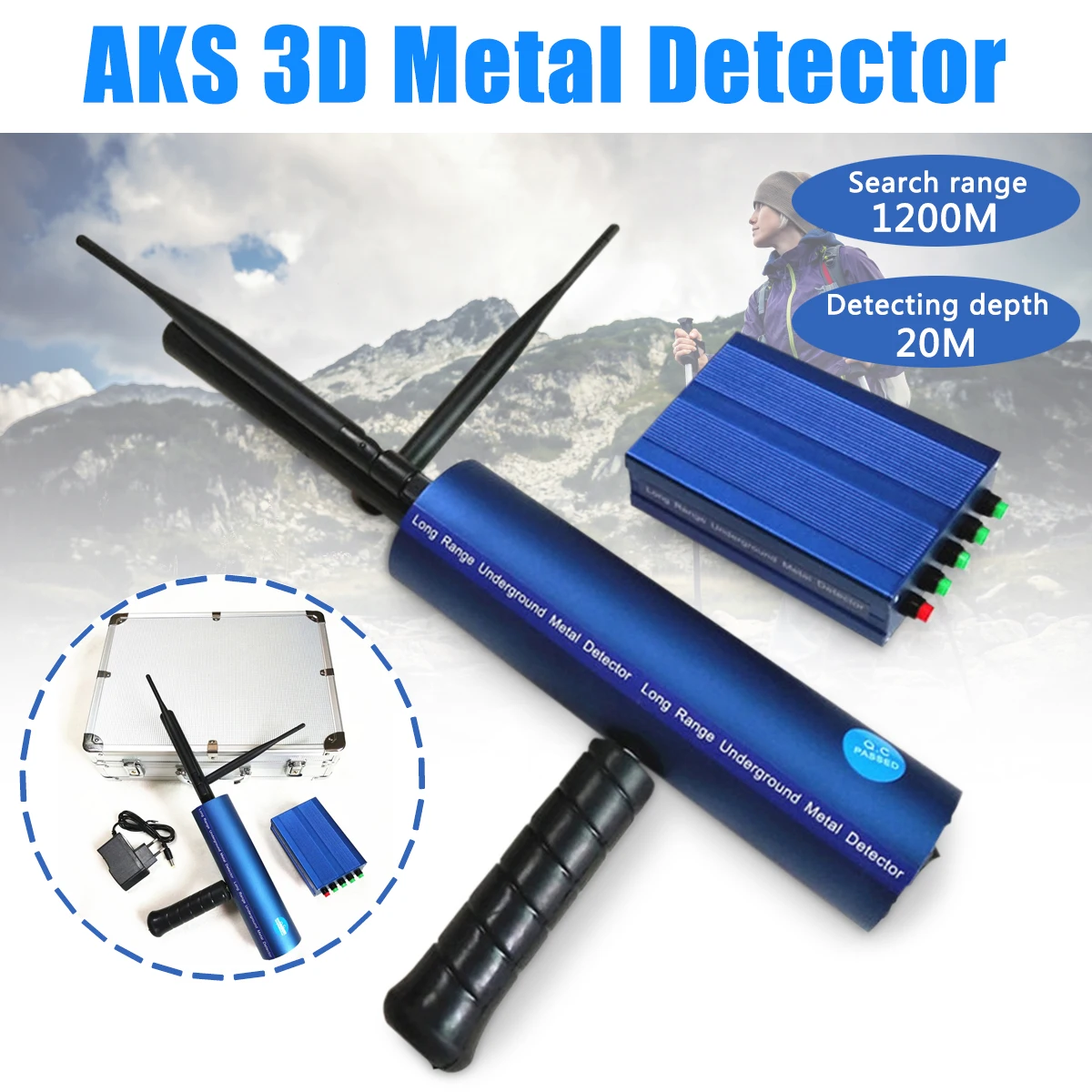 

Professional Metal Detector Underground 1200M Long Range Search Treasure Finder Scanner Gold Detector Treasure Detecting
