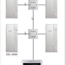 Zhudele Цифровой невизуальный система здание домофон: 8-квартиры, ИК наружного блока, пароль или удостоверение личности разблокировки