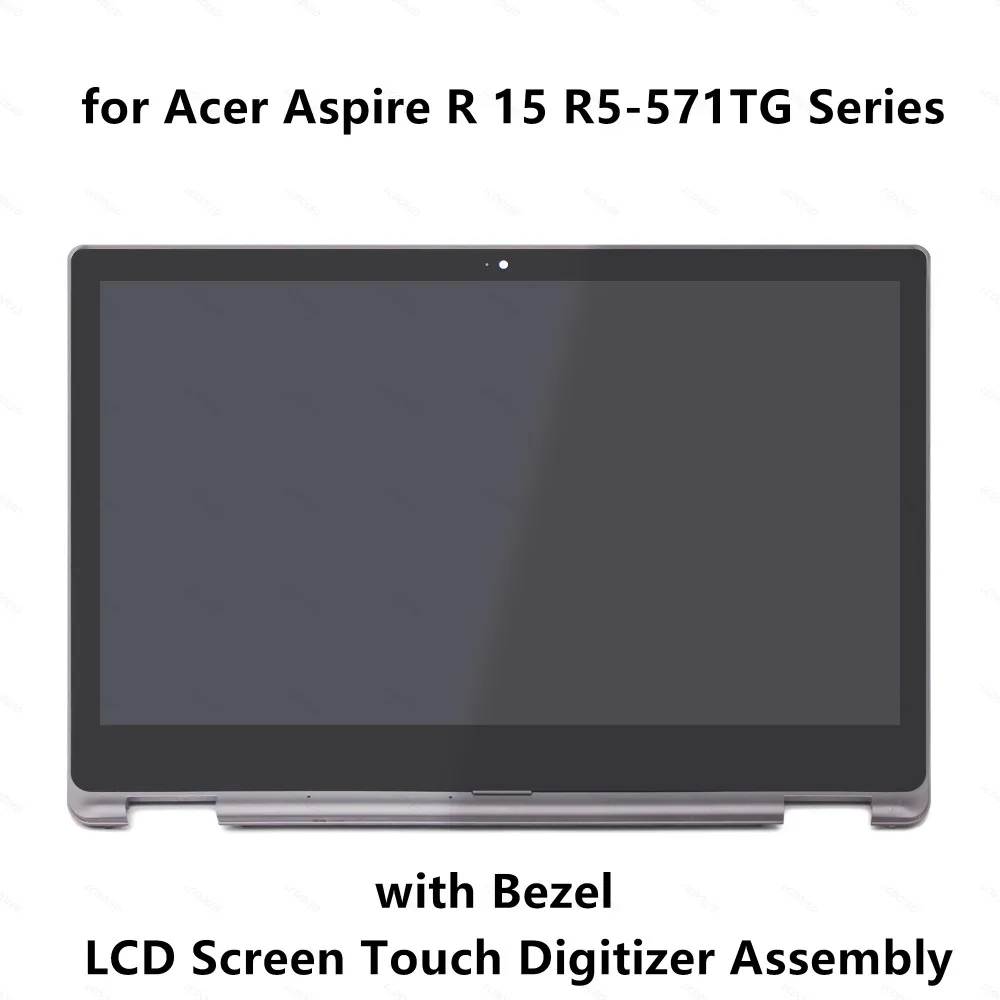 

FHD LCD Screen Display Panel Touch Glass Digitizer Assembly+Frame for Acer Aspire R 15 R5-571TG-79L1 R5-571TG-78G8 R5-571TG-78G6