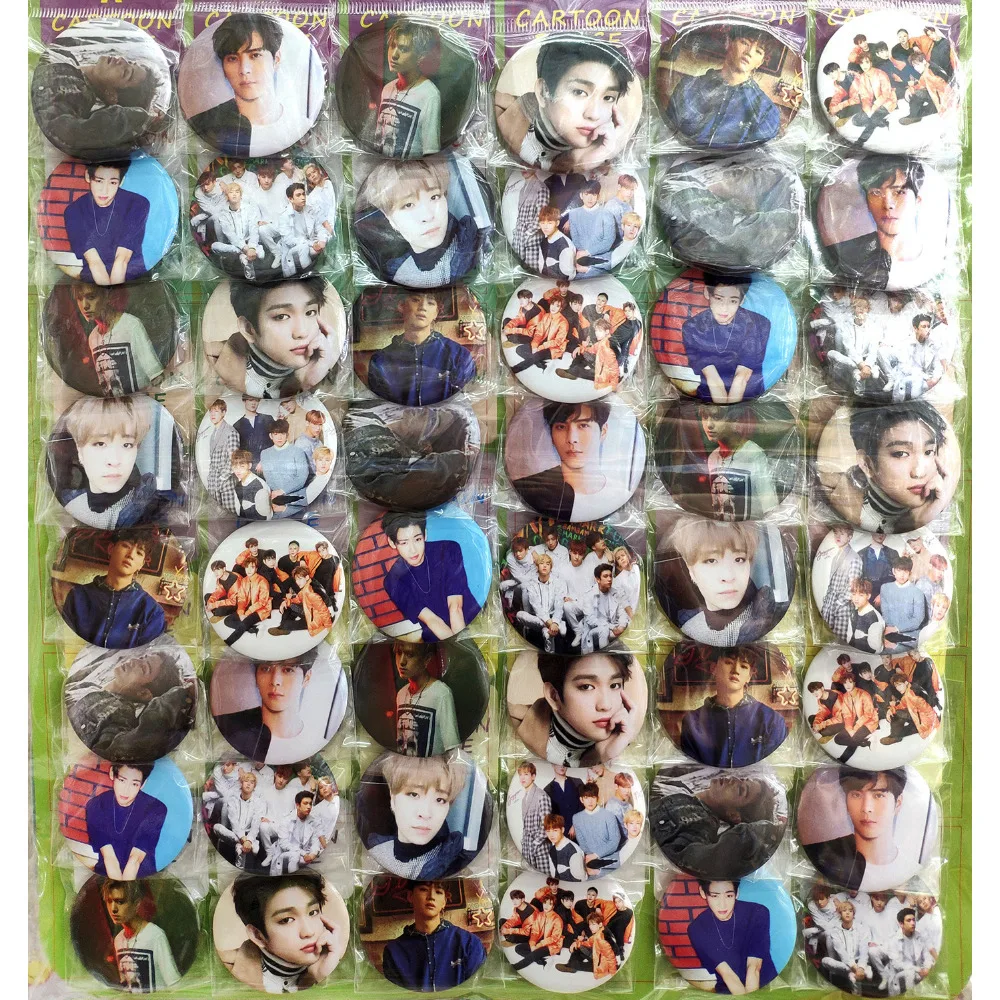 GOT7 # C KPOP звезды Мода 45 мм 16/24/48 шт. Лот булавка значок КНОПКА брошь для сумки