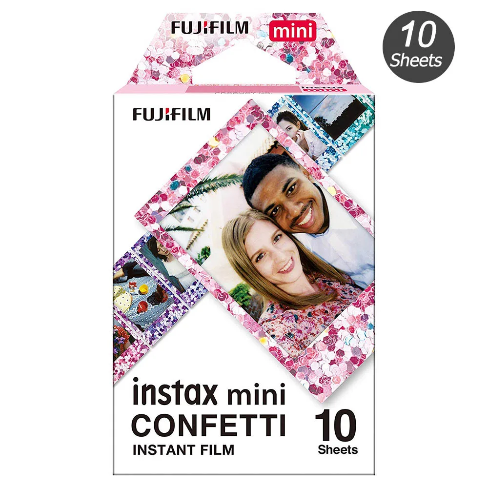 10 Sheets Новая пленка Fujifilm Instax Mini 8 9 конфетти дизайн пленка для Fuji Mini 7s 25 26 70 90 мгновенная камера SP-1 SP-2 - Цвет: 10 Sheets