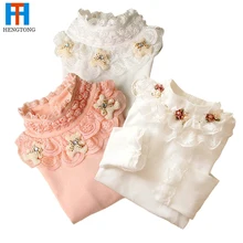 WENDYWU/Новое поступление; От 3 до 12 лет свитер для девочек; Модный кружевной свитер; детский хлопковый кардиган; Верхняя одежда для детей; вязаная одежда для девочек