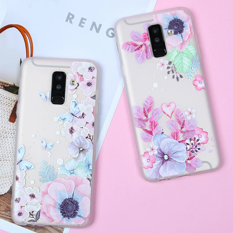 BROEYOUE чехол для samsung Galaxy A6 плюс 2018 крышка S10 A3 A5 A7 J3 J4 J6 J7 2017 цветочный САППУ |