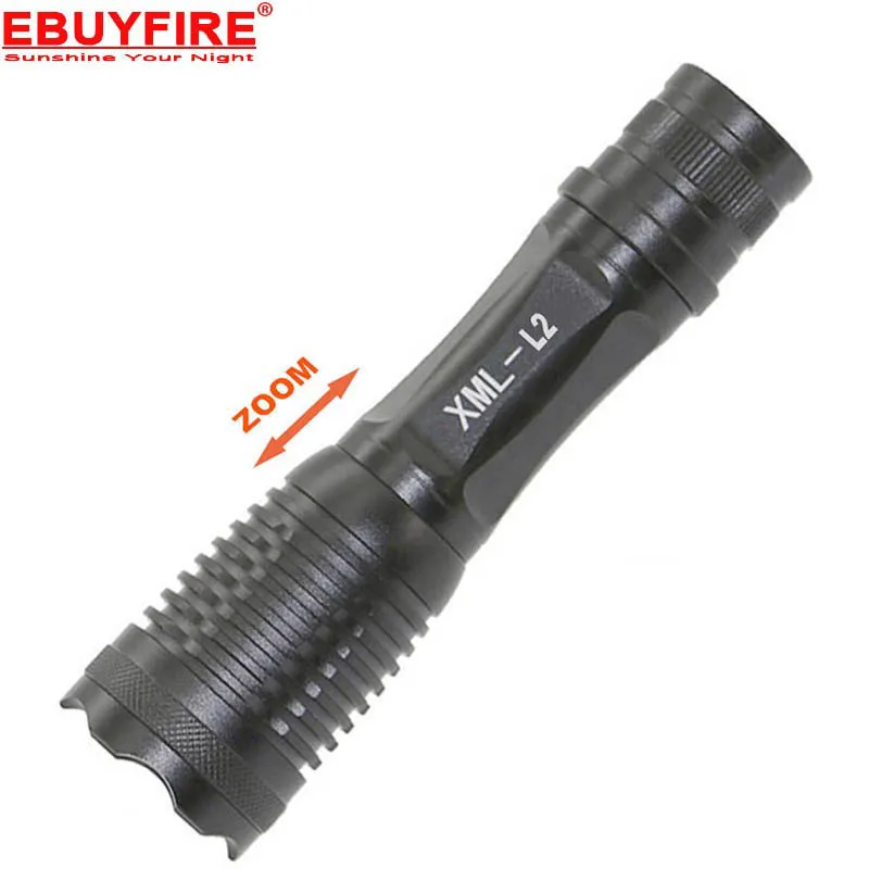 Фонарик E007 zooma 2500LM XML L2 светодиодный с 5 режимами и зумом 18650 AAA|flash light|led flash lightl2