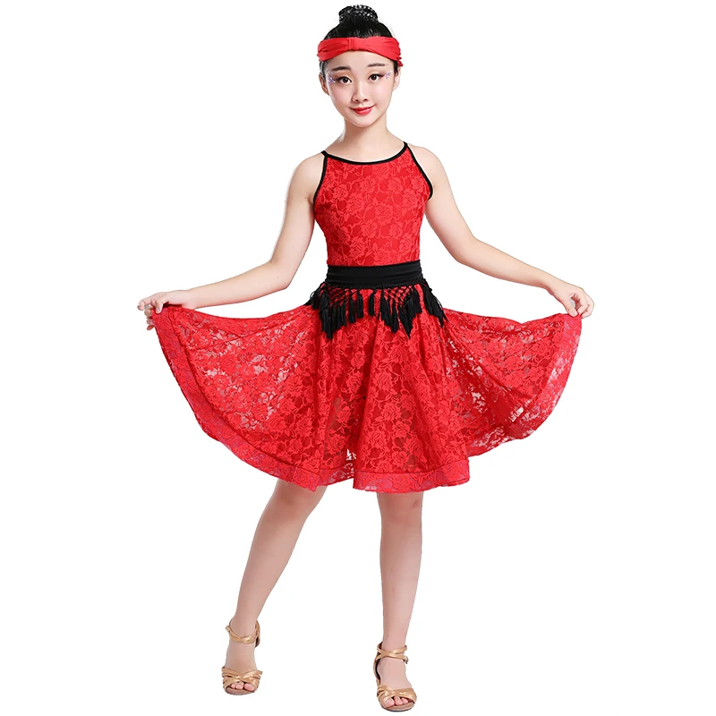 

Children's Latin dance skirt dress performance costume new style girl tango competition exercise clothes