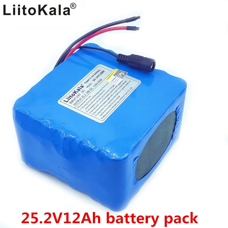 Новый комплект литий-ионных батарей Liitokala 24 в 12 Ач 25 2 мА 6S 3P перезаряжаемая