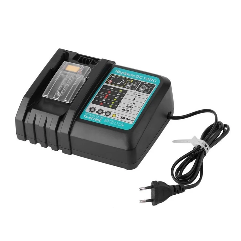 

Jiafengmei EU DC18RCT Li-ion Battery Charger 3A 6A Charging Current for Makita 14.4V 18V BL1830 Bl1430 DC18RC DC18RA Power tool