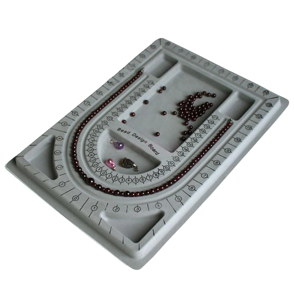 

Flocked Bead Board Grid Plate DIY Craft Tool Bracelet Necklace Beading Jewelry Making Organiser Tray