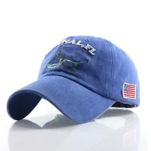 Популярная бейсболка с угловыми краями в повседневном стиле с надписью «Акула», американский флаг, вышитый мытый хлопок, фуражки, головные уборы, спортивная одежда