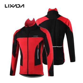 

Lixada Men's Outdoor Cycling Jacket Winter Thermal Breathable Comfortable Long Sleeve Coat Water Resistant Riding Sportswear