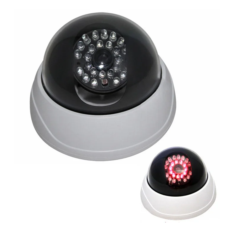Topvico Fake Camera AA Battery for LED Dummy Surveillance Security Camera Dome CCTV Camera Home Security Surveillance System