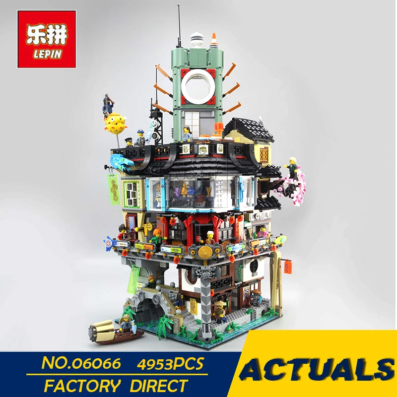 

Lepin 06066 Ninjago City Masters of Spinjitzu Building 4953pcs Blocks Bricks Toys Compatible 70620 As Christmas gift