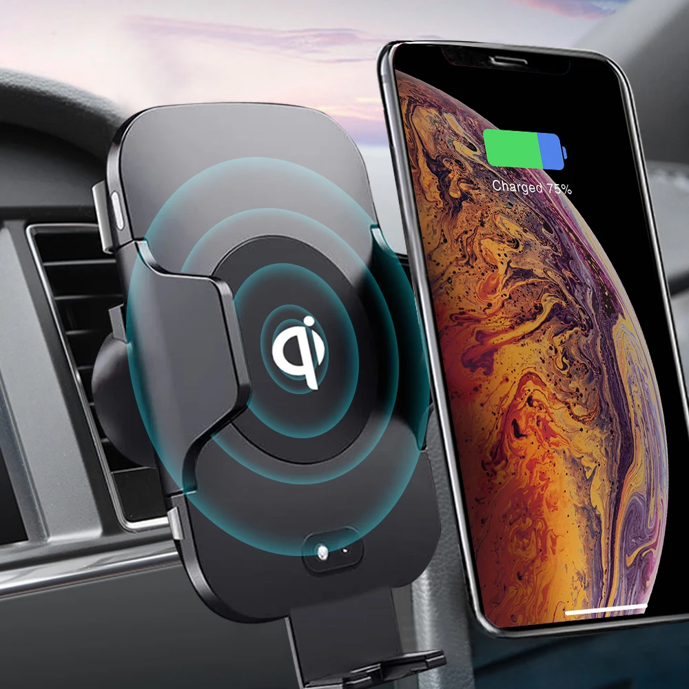 

10W Wireless Charger Fast QI Charge Automatic Infrared Car Air Outlet Holder For iPhone X 8P Samsung Quick Charging Mount Stand