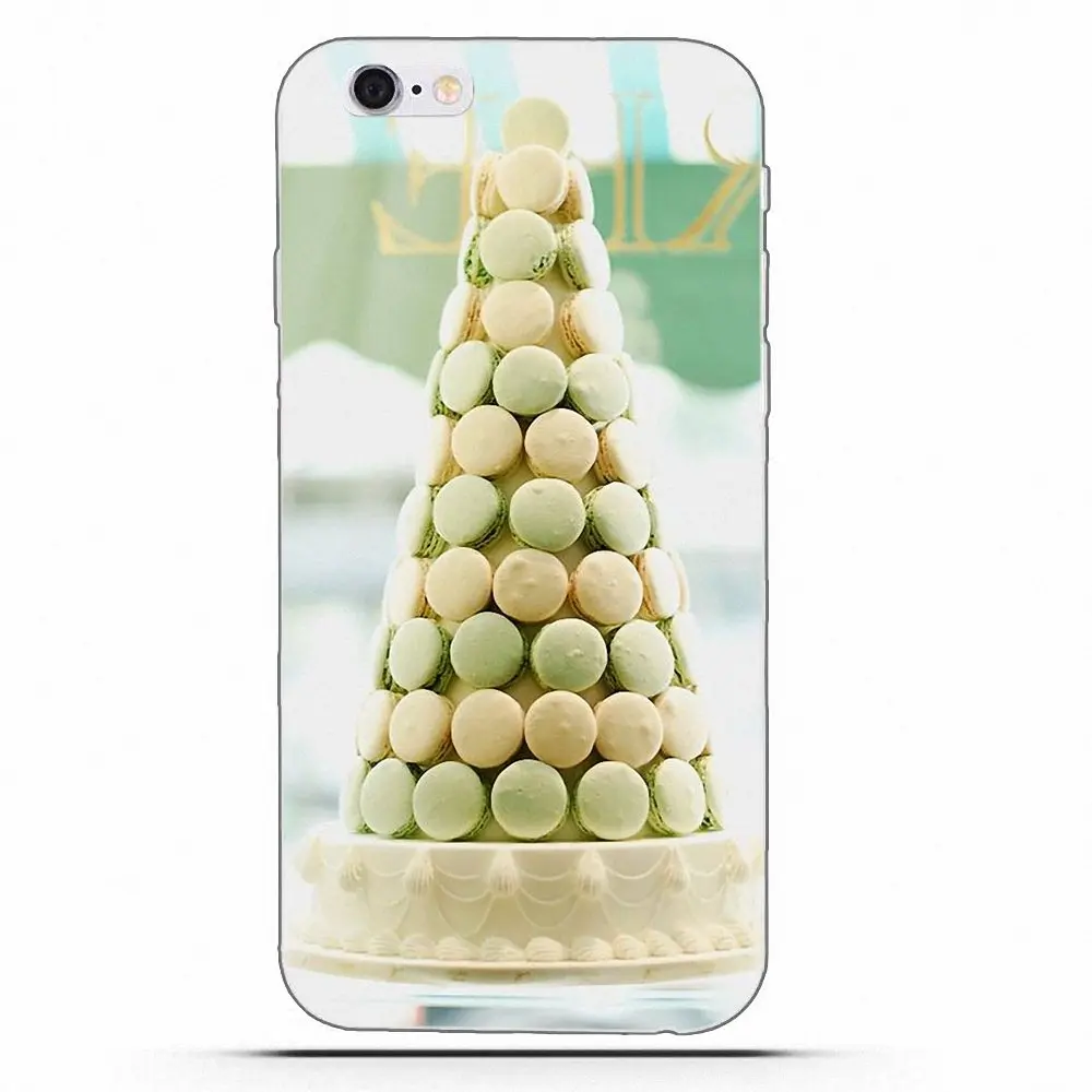 Wexoeq TPU Shell For Apple iPhone 4 4S 5 5C 5S SE 6 6S 7 8 Plus X Paris Laduree Macaron