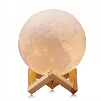 

5.9" Luna Moon Lamp Night Light 3D Touch Sensor LED Bedside Table Lamp Dimmable